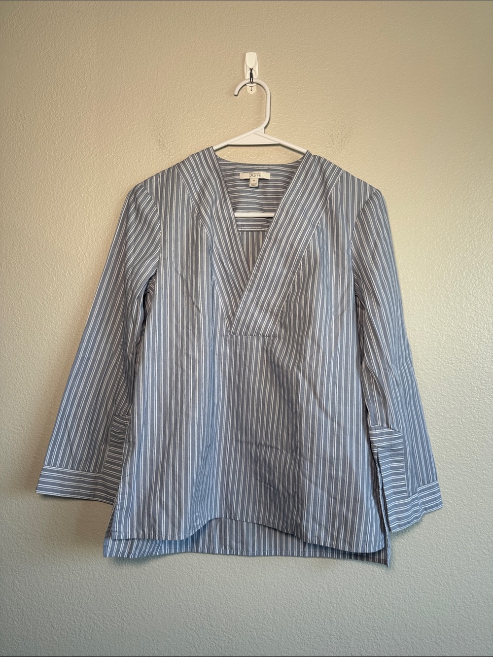 House of Dagmar Striped Blouse in Blue / White - 34 (US 2)
